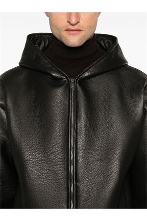 Giacca in pelle nero SALVATORE SANTORO | EGLOBLACK